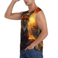 thumbnail image 3 of Goofa Sunset Maple Tree Fox Printed Men's Sleeveless T-Shirt - Athletic Gym Workout Tank Top for Men - Moisture-Wicking, UPF 30+ Quick-Dry Muscle Tee-Small, 3 of 8