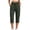 #0341-Army Green, variant on Womens High Waist Drawstring Cargo Capri Pants with Side Pockets Adjustable Hem Loose Casual Trousers Bottoms for Daily