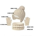thumbnail image 5 of Xyant Hat Gloves Scarf Set Kids, Boys Girls Toddler Knit Beanie Hat and Glove Set for Christmas Gift (Beige,3-10 Years）, 5 of 5
