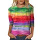 thumbnail image 1 of Gibobby Playera TéRmica Ligera Mujeres Daily Tie Dyed Vintage Print O Neck Tops Manga de cuartos Cuello redondo Camiseta Impreso Flower Loose Side Split Blusa Túnica（Rojo， XL), 1 of 4