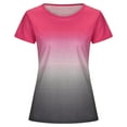 thumbnail image 2 of NGMQ Special Gradient Color Print T-shirt Plus Size Women Summer Tops, 2 of 3