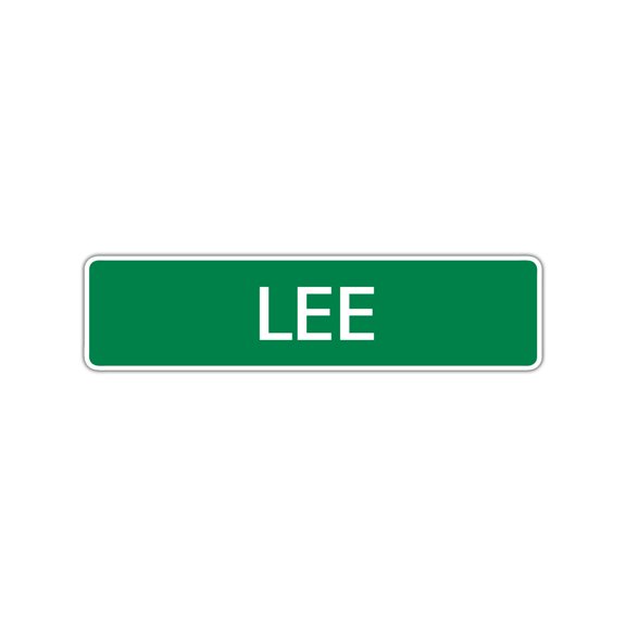Lee Boys Children Name Letter Printed Plaque Decoration Label Indoor Outdoor Unique Wall Novelty Aluminum Metal Sign 4"x13.5"