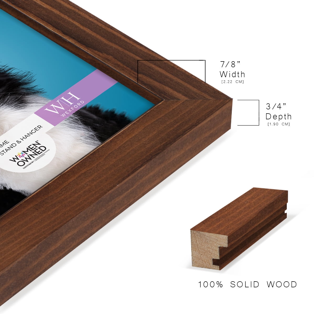 Woodgrain 11 in. x 14 in. Chestnut Picture Frame Set (Set of 4)