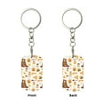thumbnail image 2 of Goofa Cute Bee Honey Jar Hive Bear Printed Rectangular Metal Keychain Bag Charm Floral Charm for Purse Keys Metal Keyring Gift for Women Accessories, 2 of 7