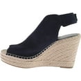 thumbnail image 4 of Kenneth Cole New York Womens Olivia Buckle Espadrille Wedge Sandals, 4 of 7