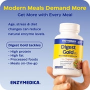 Enzymedica Digest Gold + ATPro, Maximum Strength Enzyme Formula, Fast-Acting, Helps Digest Large Meals, Prevents Bloating and Gas, 240 Capsules