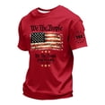thumbnail image 3 of Zimjoy Men's Patriotic We The People T-Shirt 250th Anniversary 1776-2026 American Flag Short Sleeve Crew Neck Casual Summer Tee for 4th of July Red 4XL, 3 of 5