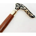 thumbnail image 4 of Set of 2 Wooden Walking Canes with Floral Brass Handles – Strong and Elegant Canes for Men and Women – Comfortable Grip, Ideal for Walking and Gifting, 4 of 4