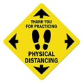 thumbnail image 1 of SignMission FD-2-X-16-99975 Coronavirus Vinyl Decal - Thank You for Practicing Safe Distance, 1 of 1
