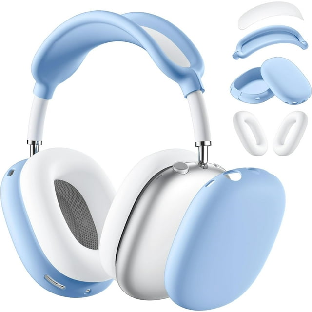 XIHAMA pour Étui AirPod Max, Étui Anti-Rayures pour Coussinets/coussinets d'Oreille/bandeau pour Écouteurs AirPod Max, Protecteur en Silicone Souple pour Accessoires Apple AirPods Max