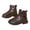 b81-Coffee, variant on KPOPLK Girls Kids Lug Sole Ankle Boots Side Zip Chunky Low Heel Slip On Winter Casual Booties Shoes(3.5,Black)