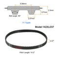 thumbnail image 2 of 4pack 142XL 037 Timing Belt 71 Teeth Rubber Geared Cogged Belt, 0.20" Pitch, 2 of 6