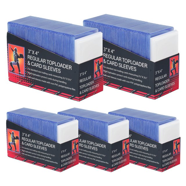 1000 Pochettes Supérieures pour Cartes par Btlwpy, Comprenant 500 Pochettes en Plastique Rigide et 500 Pochettes penny en Bleu. Chaque Pochette Mesure 3x4 Pouces, Conçue pour Protéger les Cartes à Échanger standard comme le baseball, le basketball, le football, le MTG et les Photocartes K-Pop. le Matériau durable et Sans Acide Empêche les Rayures, les Empreintes Digitales et la Flexion, Assurant une Conservation à Long Terme des Cartes. l'Ensemble Comprend Cinq Boîtes, Chaque Boîte Bien Emballée pour