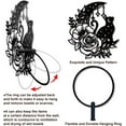 thumbnail image 5 of Moon Cat Metal Towel Ring Rose Flower Towel Holder Moon Star Polka Pattern Towel Ring Black Art Towel Rack Wall Mounted for Bathroom Kitchen Towel Hanger Home Decors Gift, 5 of 9