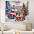 thumbnail image 2 of Santa is Coming Miniature American Shepherd Merry Christmas Xmas Noel Truck Tree Tapestry MAS Dog Lover Gifts Wall Hanging Backdrop Home Decor - 02023, 2 of 5