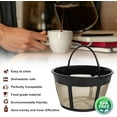 thumbnail image 2 of 8-12 Cup Reusable Filter Basket With Mesh Bottom Fits MrCoffee Coffee Maker and Brewer - Permanent Filter Replacement for Mr Coffee Gold Basket-Style Filters 2-Pack, 2 of 7
