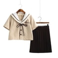 thumbnail image 7 of New Cute Fresh Clothes Women's JK Pleated Skirt Suit-Coffee Skirt-L, 7 of 7