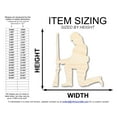 thumbnail image 2 of Unfinished Wood Kneeling Soldier Shape 3" / 1/8", 2 of 3
