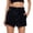 X23 Black, variant on Glisme Shorts for Women Sequin Embroidery Elastic Waist with Pockets Summer Smooth Women Shorts Size L Black