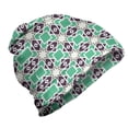 thumbnail image 1 of Abstract Unisex Beanie, Diagonal Squares Stars, Hiking Outdoors, Dark Indigo and Sea Green, by Ambesonne, 1 of 1