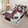 thumbnail image 2 of Homewish Sport Baseball Plaid Zipper Twin Comforter Sets with Fitted Sheet and 2 Pillowcases,Ball Gamer Zipper Bedding Set for Teens,4-Piece,Black Reversible, 2 of 6