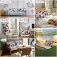 thumbnail image 6 of Red Grey Geometric Outdoor Pillow Covers, Waterproof Decorative Throw Pillowcases Set of 2, Abstract Art Modern Irregular Couch Cushion Cases with Zipper for Outside Patio Garden Sofa 20"x12", 6 of 9