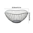 thumbnail image 3 of Scandinavian Style Iron Fruit Basket - Rustic Farmhouse Kitchen Organizer with Rattan Accents - Decorative Storage for Dining Room Centerpiece, 3 of 6