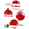 thumbnail image 4 of Uutvery Christmas Winter Cuffed Beanie Hat,LED Christmas Hat,Santa Claus Hairball Hat,Christmas Knitted Beanie Hat,Cute Cartoon Pattern Knit Cap,Warm Knitted Xmas Knitted Hats for Women Men, 4 of 6