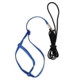 thumbnail image 1 of Arnés para loros, correa ajustable para pájaros voladores, cuerda de tracción con gancho para pájaros, loros, azul real, talla S, 1 of 14