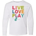 thumbnail image 3 of Inktastic Live Love Play Violin Long Sleeve Youth T-Shirt, 3 of 5