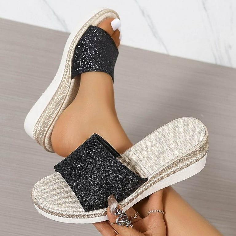 WNVMWI Sandals Women Running Shoes for Women Beach Wedges Heels - Main Image