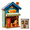 Grocery, variant on DIY Miniature Wooden House Fridge Magnet Kit, 3D Wooden Puzzle Book Nook with Warm LED Light and Magnetic Back, Tiny Shop Scene Decor for Fridge, Desk and Bookshelf - Flower Shop