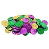 Mardi Gras Plastic Coins (asstd gold, green, purple) (100/Pkg)