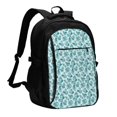 thumbnail image 1 of Disketp Teal turquoise shell Mochila de Viaje Estampada para Laptop con Puerto de Carga USB, Mochila Impermeable para Computadora – Regalo para Hombres y Mujeres, 1 of 7