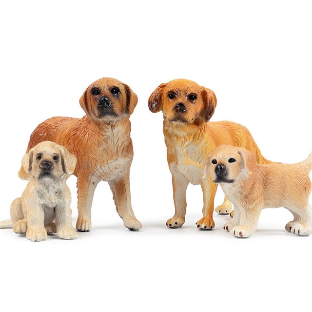 Miniatures Figurines Pet Dog Model Golden Retriever Schnauzer Shiba Inu Shepherd Action Figure Collectible Educational Toys GiftM-645 He Qiyong unisex