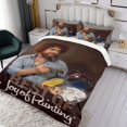 thumbnail image 3 of Bob Ross: El Placer de Pintar Conjunto de sábanas temático, trío de piezas, cómodo y amigable con la piel, diseño único, regalo de decoración para el hogar para familiares, amigos y fans,135X200cm, 3 of 6