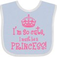 thumbnail image 3 of Inktastic So Cute Princess Girls Baby Bib, 3 of 4