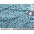 thumbnail image 2 of Soimoi Polyester Crepe Fabric Trophy,Timer Clock & Basketball Sports Print Sewing Fabric Yard 42 Inch Wide, 2 of 3