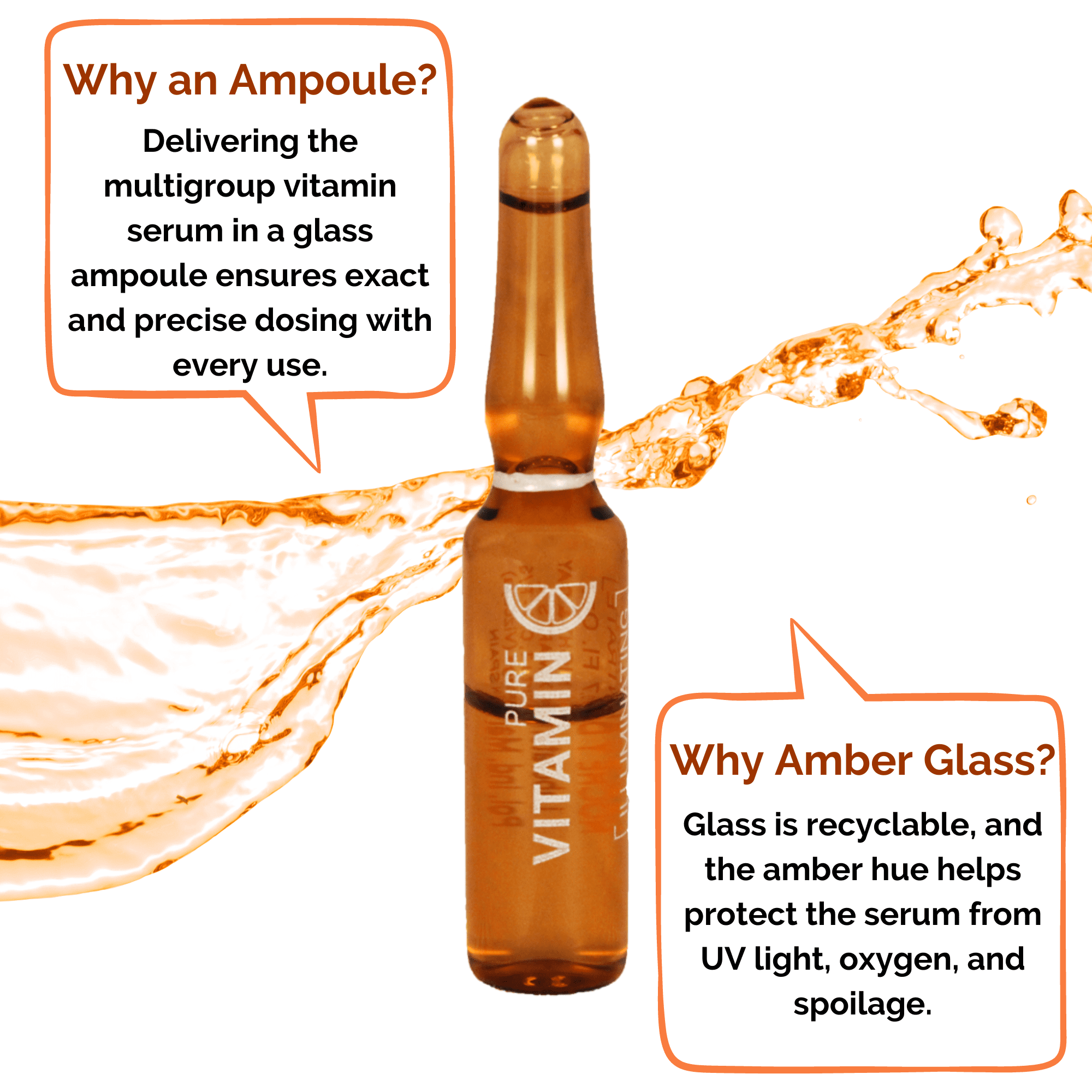 Noche Y Dia Vitamin C Ampoule Oil - Age-Defying Moisturizer Serum with Ascorbic Acid - Hydrates, Brightens, and Supports a Smooth, Even-Looking Complexion - 12 x 2mL (.07 fl oz)