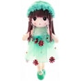 thumbnail image 1 of Muñeco de peluche de niña de flores suave de peluche Kawaii, regalo para niñas, 18 pulgadas (verde) -Verde- Sailing  Electrónica, 1 of 3