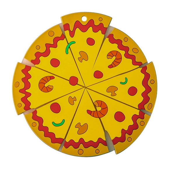 Pizza Shaped Place Mat and Trivet Heat Table Pad for Hot Pots Pans and Dishes