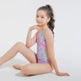 thumbnail image 6 of GYRATEDREAM Little Girls One-Piece Sporty Swimsuit Swimwear Quick Dry Stretchy Strap Kids Bathing Suit Summer Swimsuit, Size 7-8 Years, 6 of 9