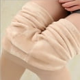thumbnail image 4 of Pantalones de una pieza de terciopelo de otoño e invierno, leggings gruesos de invierno, botas cálidas de terciopelo cosidas de cintura alta para mujer, 4 of 4