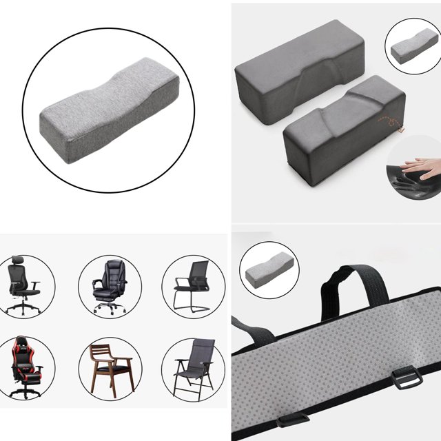 2x almohadillas s y cómodas mejoradas para reposabrazos para sillas de oficina, cojín de espuma viscoelástica para el apoyo del codo, cojín Yotijar almohadillas para reposabrazos de espuma viscoelástica