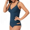 thumbnail image 4 of BONIXOOM Women's Fashionable And Sexy Suspender V-neck Top And Pants Split Swimsuit Set, 4 of 9