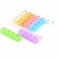 thumbnail image 2 of 28 Grid Rainbow Color Portable Pill Box 1 Pack.Creative One Week Pill Box Plastic 28-grid Rainbow-colored Portable Pill Box 7-color Detachable Pill Storage Box, 2 of 8