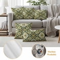 thumbnail image 6 of Sage Green Boho Outdoor Waterproof Pillow Covers, Rustic Southwest Plants Motifs Decorative Square Throw Pillowcase Sofa Cushion Sham for Patio/Couch/Chair, 16"x16" 2 Pack, 6 of 8