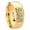 Gold Plated, variant on Islamic Shahada Beveled Edge Brush Black 2 Tone Tungsten Ring 10MM