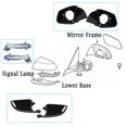 thumbnail image 7 of Rearview Mirror Turn Signal Indicator Lights Lower Cover Mirror Frame for BMW F20-F23 F35 F30 F31 F32 F33 F36 2012-2017, 7 of 7