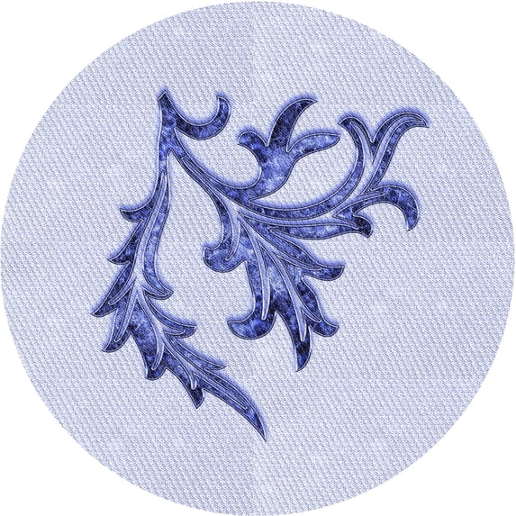 Ahgly Company Indoor Round Patterned Lavender Blue Area Rugs, 7' Round